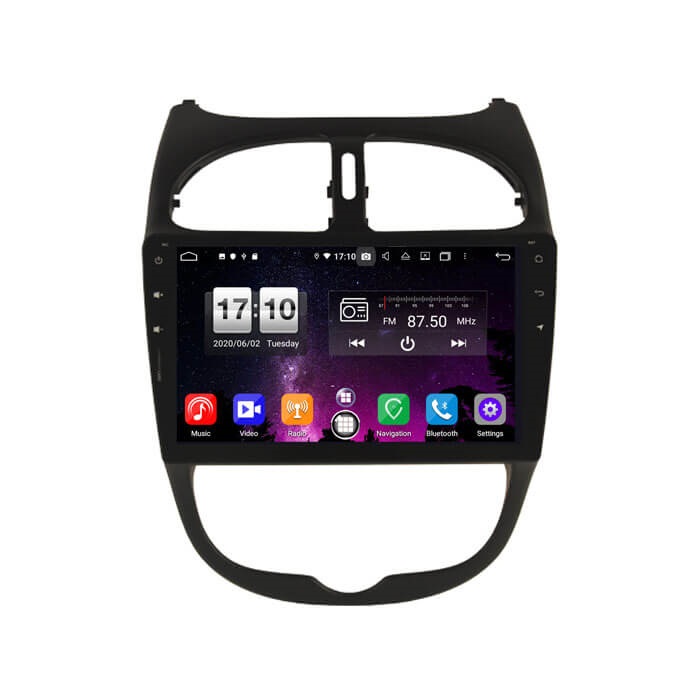 Peugeot 206 Multimedia Android fejegység